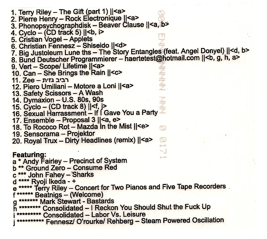 dj finkelstein tracklist